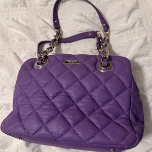 Kate Spade Purple Quilted Leather Handbag